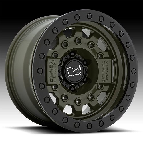 Black Rhino Avenger Beadlock OD Green Custom Truck Wheels 1